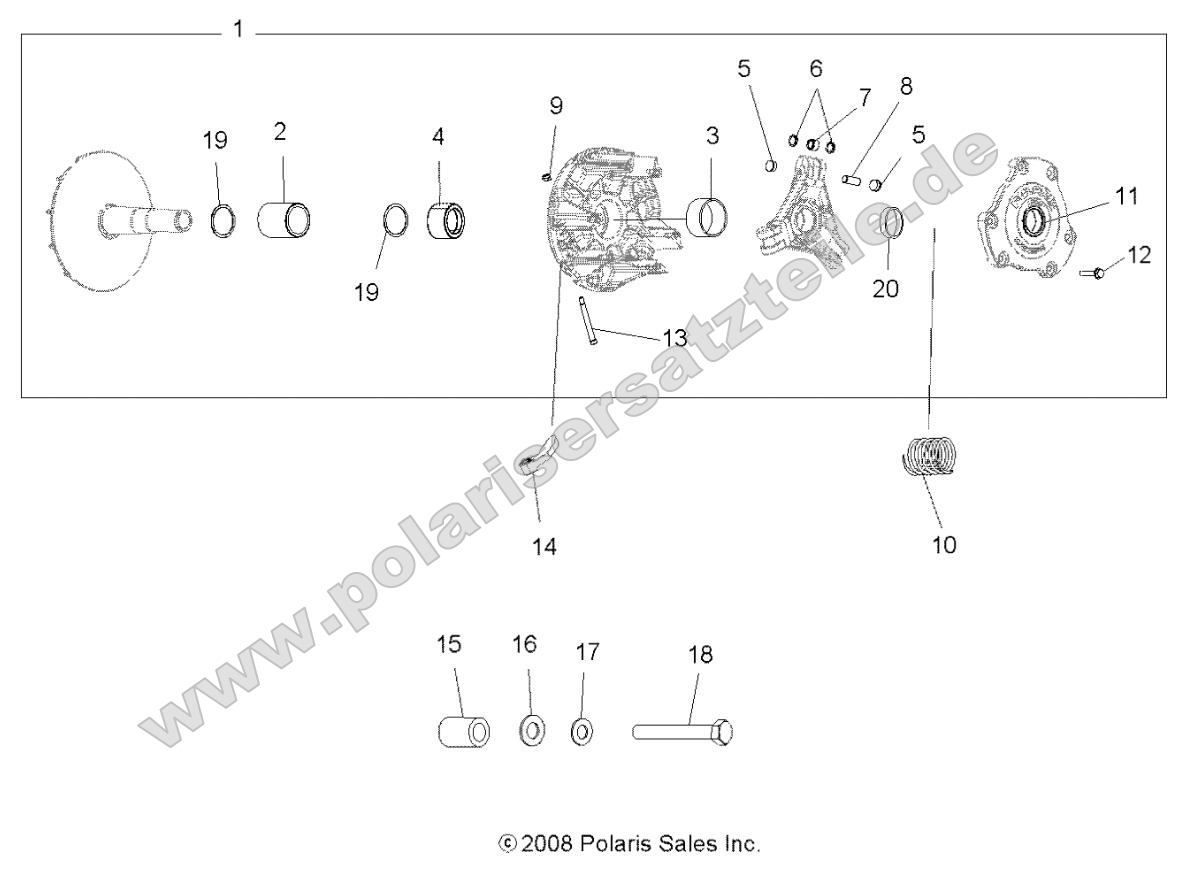 Drive Train, Primary Clutch Drive Train, Primary Clutch