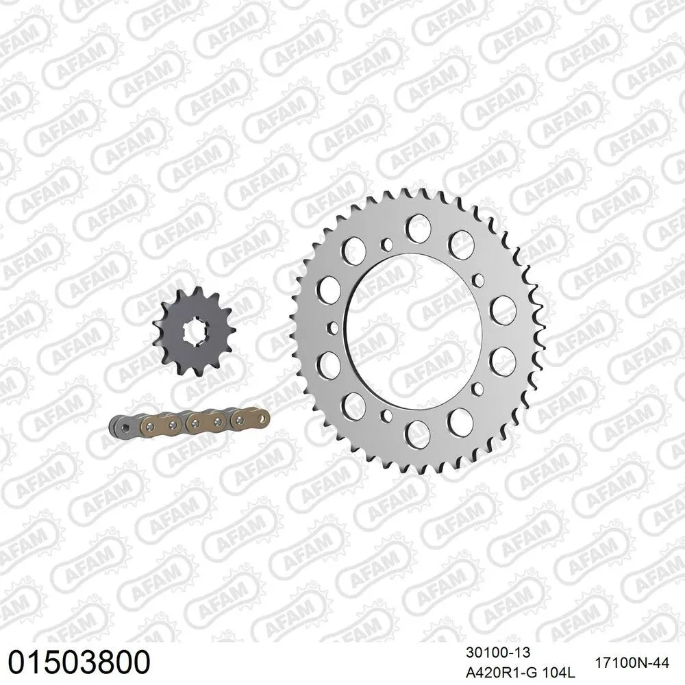 01503800 AFAM Kettensatz Aluminium 420 R1-G 13x44 - Suzuki RM 60 2003-04 - 01503800