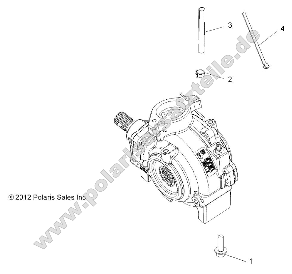 Drive Train, Gearcase Mounting, Front Drive Train, Gearcase Mounting, Front