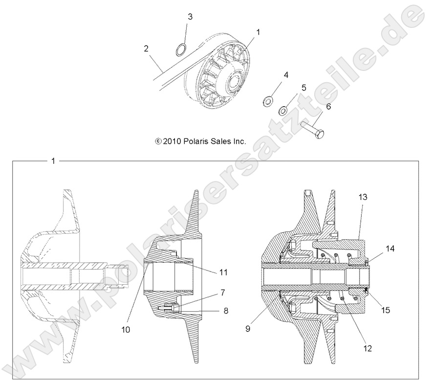 DRIVE TRAIN, SECONDARY CLUTCH DRIVE TRAIN, SECONDARY CLUTCH