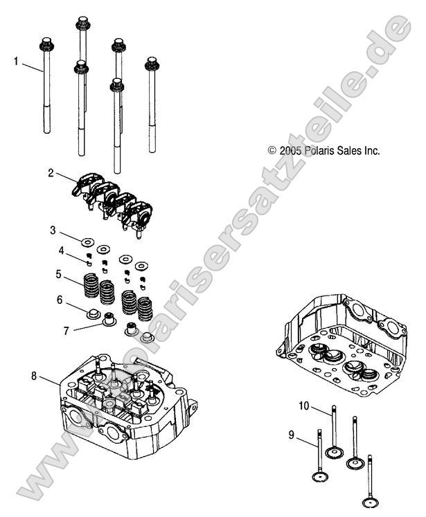 ENGINE, CYLINDER HEAD AND VALVES