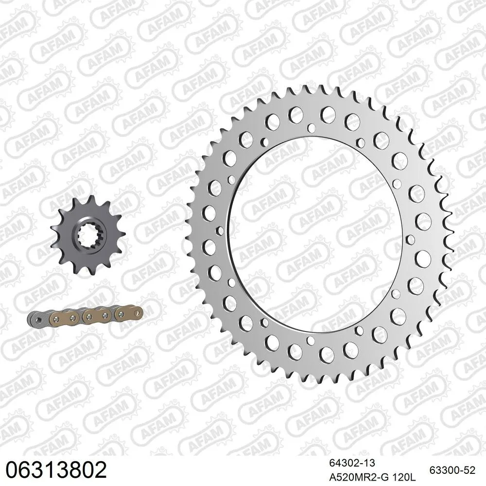 AFAM Kettensatz Aluminium 520 MR2-G 13x52 - Husqvarna CR 125 1985-86 - 06313802