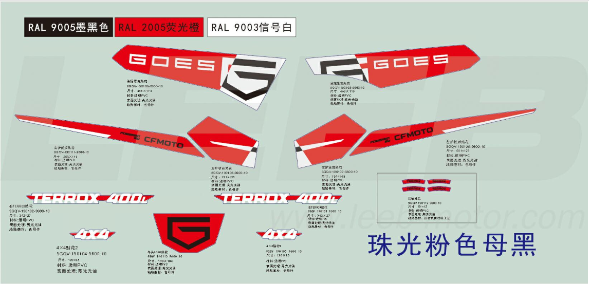 Aufkleber schwarz-orange