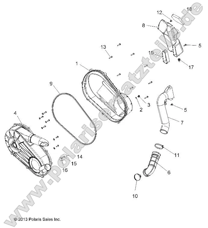 Drive Train, Clutch Cover and Ducting Drive Train, Clutch Cover and Ducting