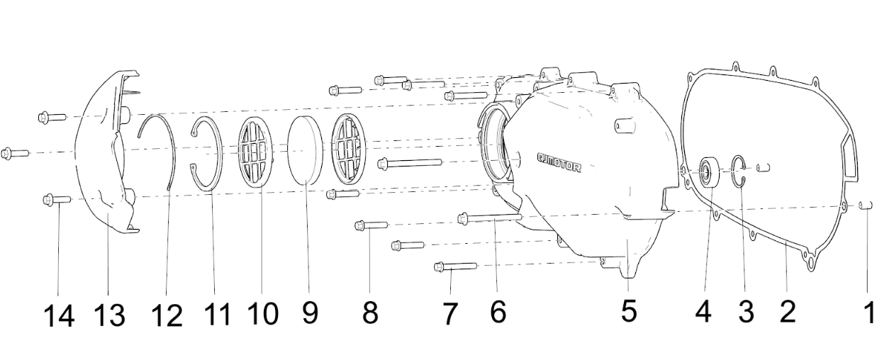Kurbelgehäusedeckel links