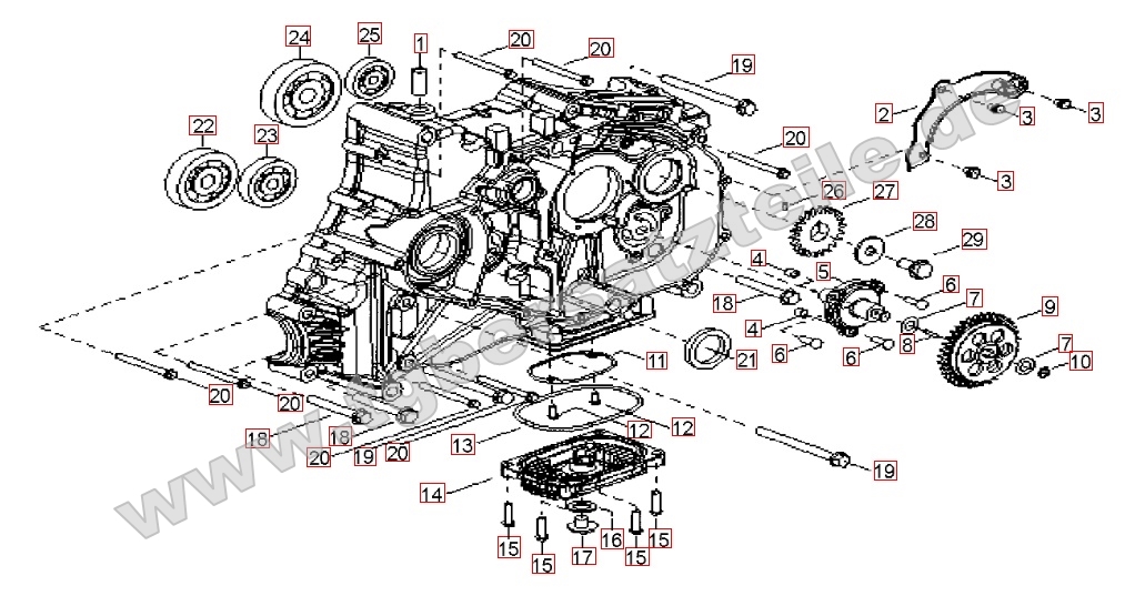 Motorgehäuse rechts