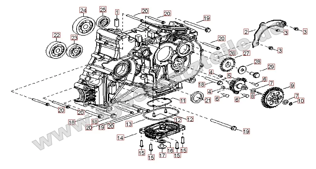 Motorgehäuse rechts Motorgehäuse rechts