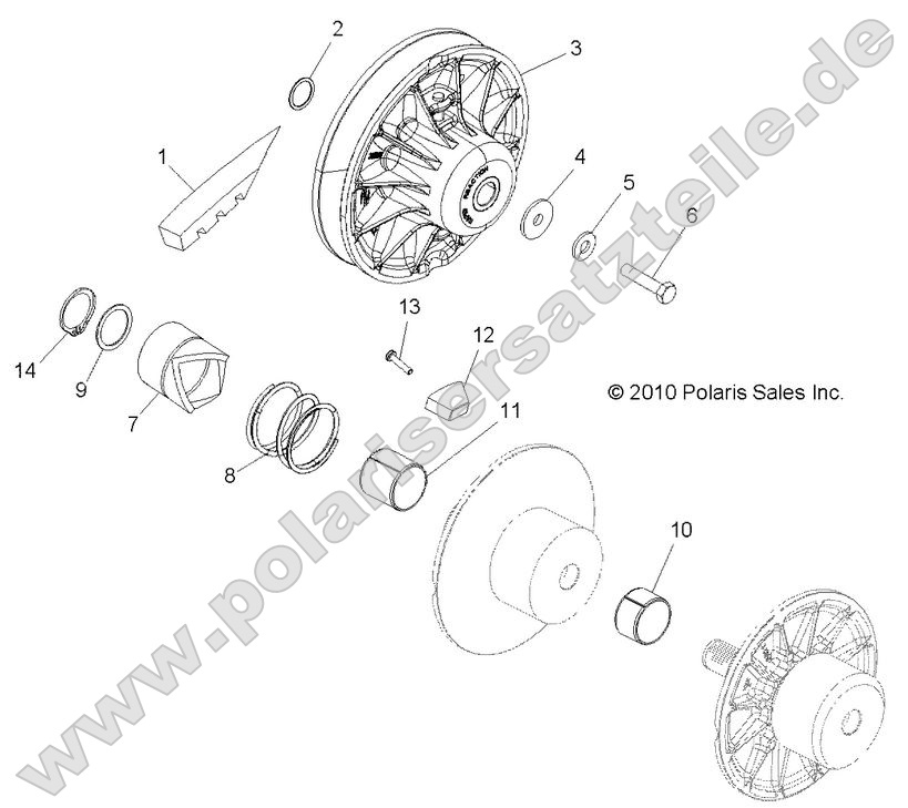 Drive Train, Secondary Clutch