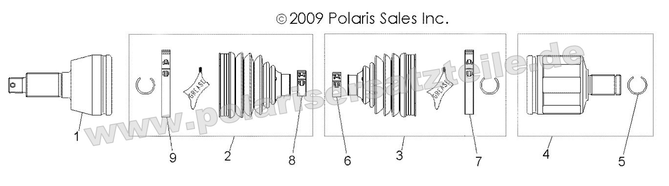Drive Train, Front Half Shaft