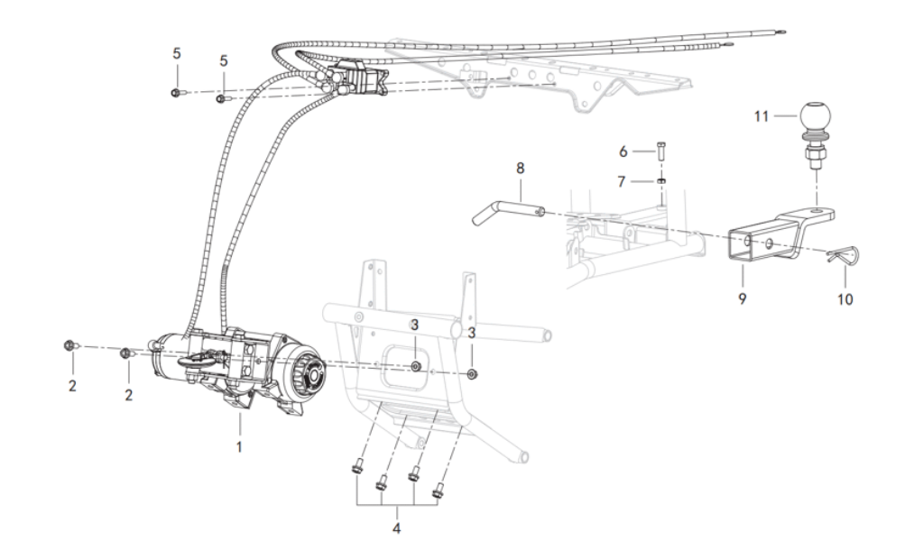Seilwinde, Anhängekupplung