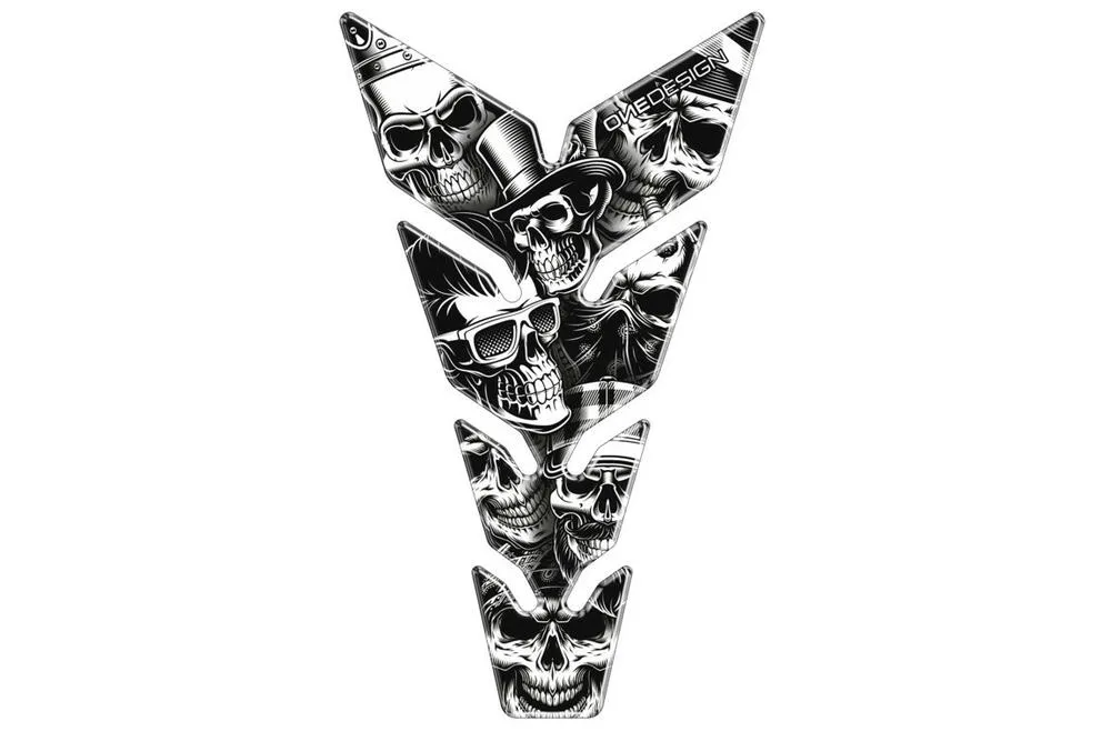 PUIG TANK PAD SKULL PARTY BLACK&WHITE C/SCHWARZ - 20594N