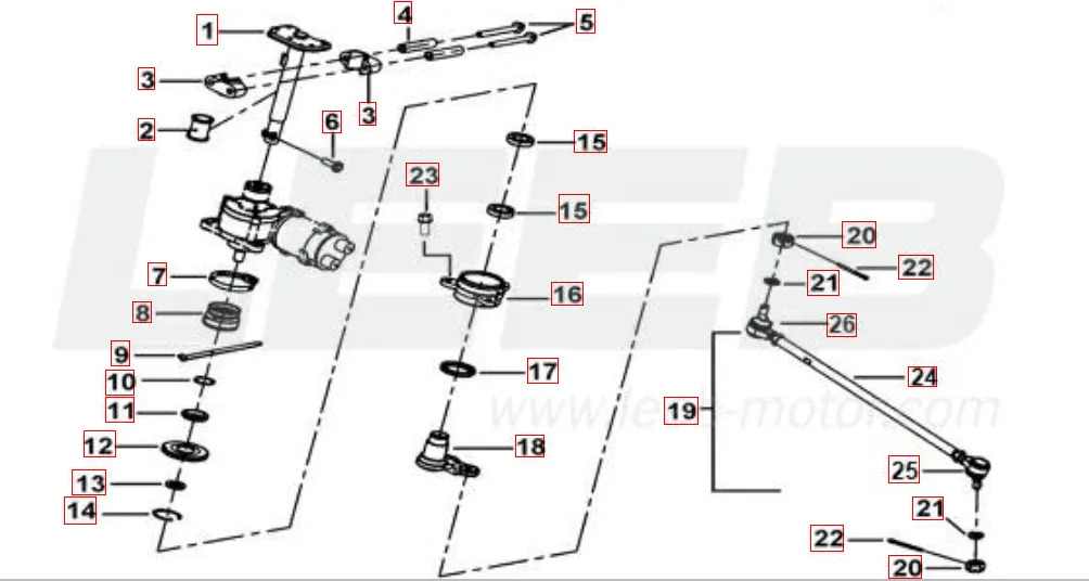 Lenksäule-Spurstange Lenksäule-Spurstange