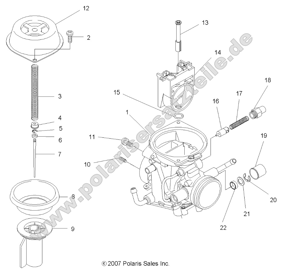 Engine, Carburetor, Upper