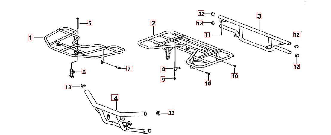 Gepäckträger vo. und hi.-Sturzbügel vorne