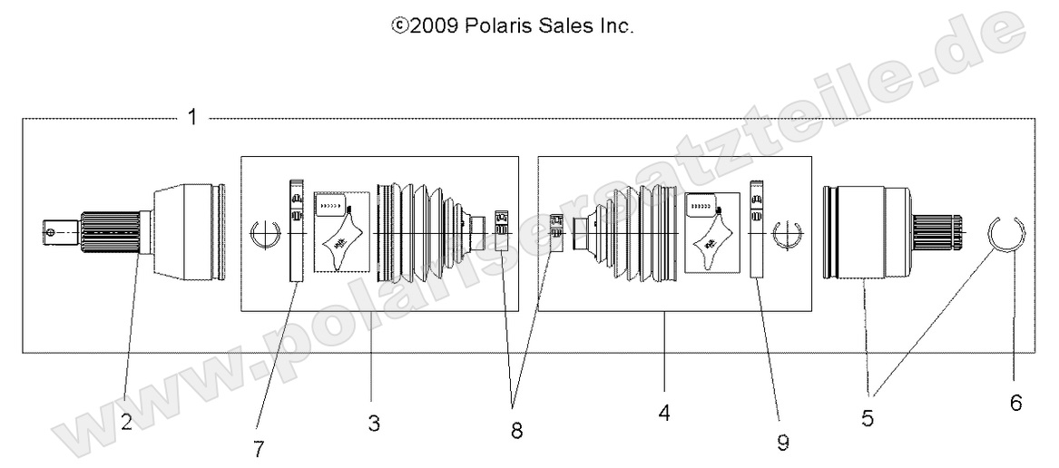 DRIVE TRAIN, DRIVE SHAFT, FRONT DRIVE TRAIN, DRIVE SHAFT, FRONT