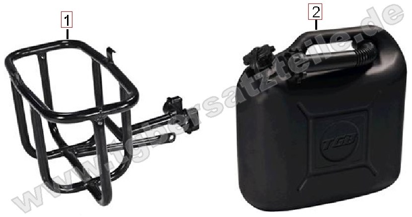 Benzinkanister u. Halter