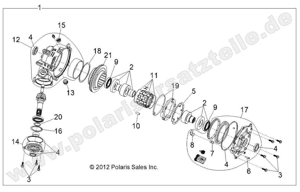 DRIVE TRAIN, FRONT GEARCASE INTERNALS