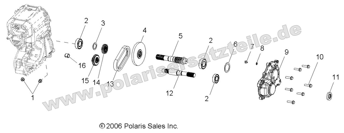 Drive Train, Main Gearcase Output Shaft