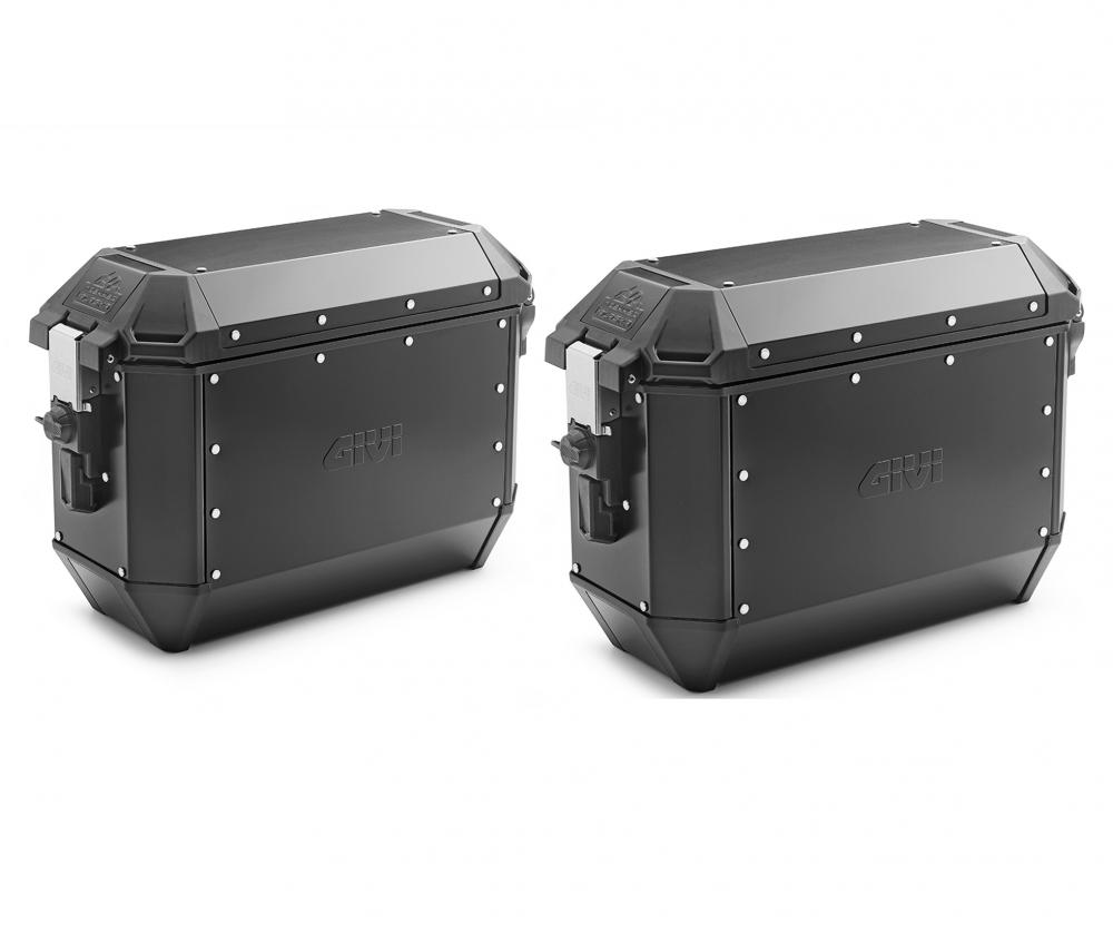 Givi Monokey Trekker Alaska ALA36B Black Line Alu Seitenkoffer - je 36 Liter - schwarz