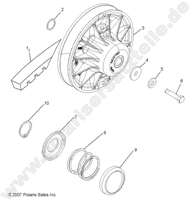 DRIVE TRAIN, SECONDARY CLUTCH DRIVE TRAIN, SECONDARY CLUTCH