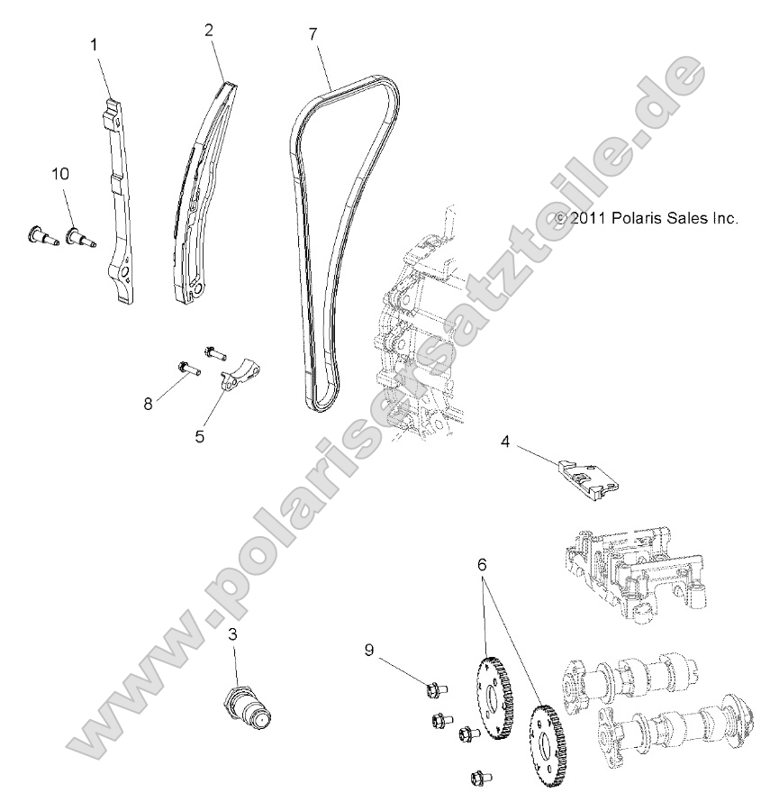 Engine, Cam Chain and Sprocket