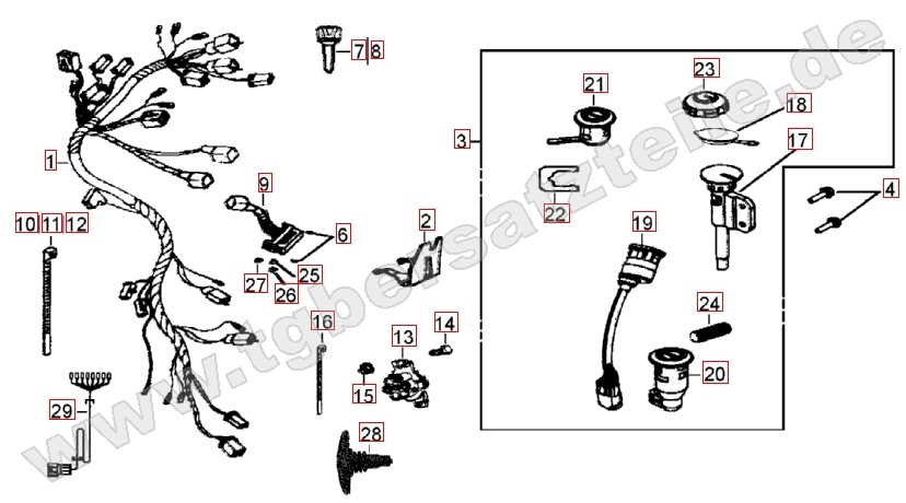 Kabelbaum - Schlosssatz