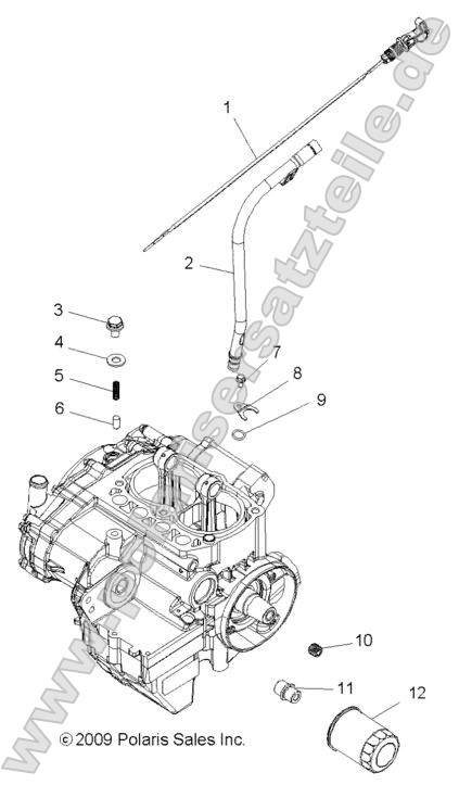 Engine, Oil Filter and Dipstick