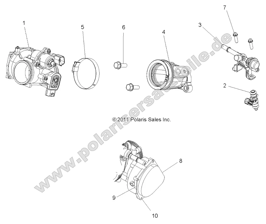 Engine, Throttle Body and Fuel Rail