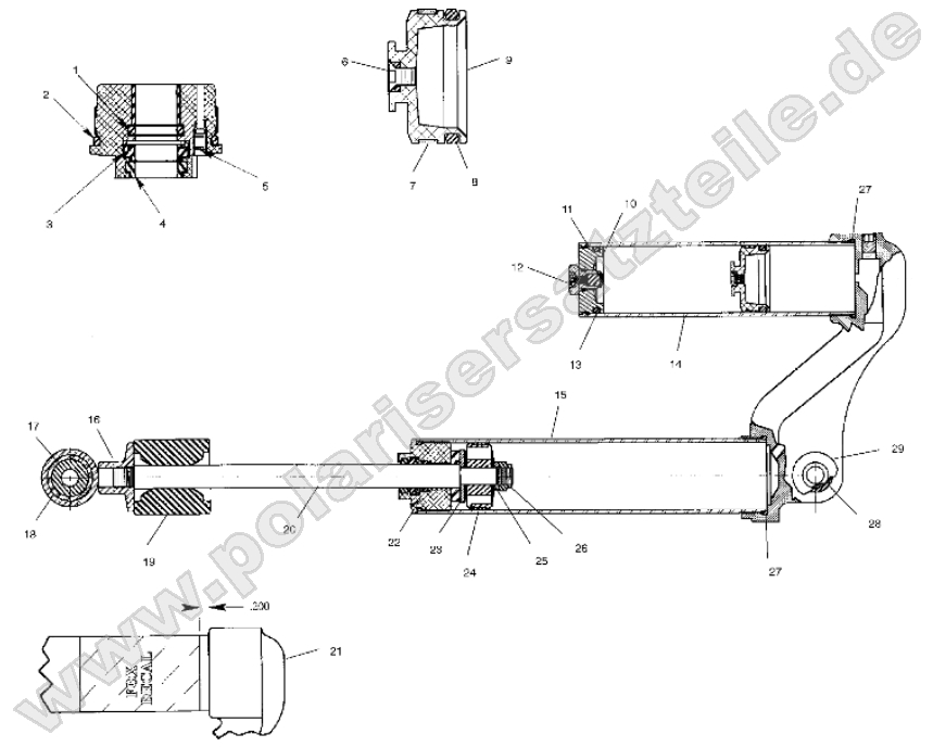 SUSPENSION, SHOCK, REAR SUSPENSION, SHOCK, REAR