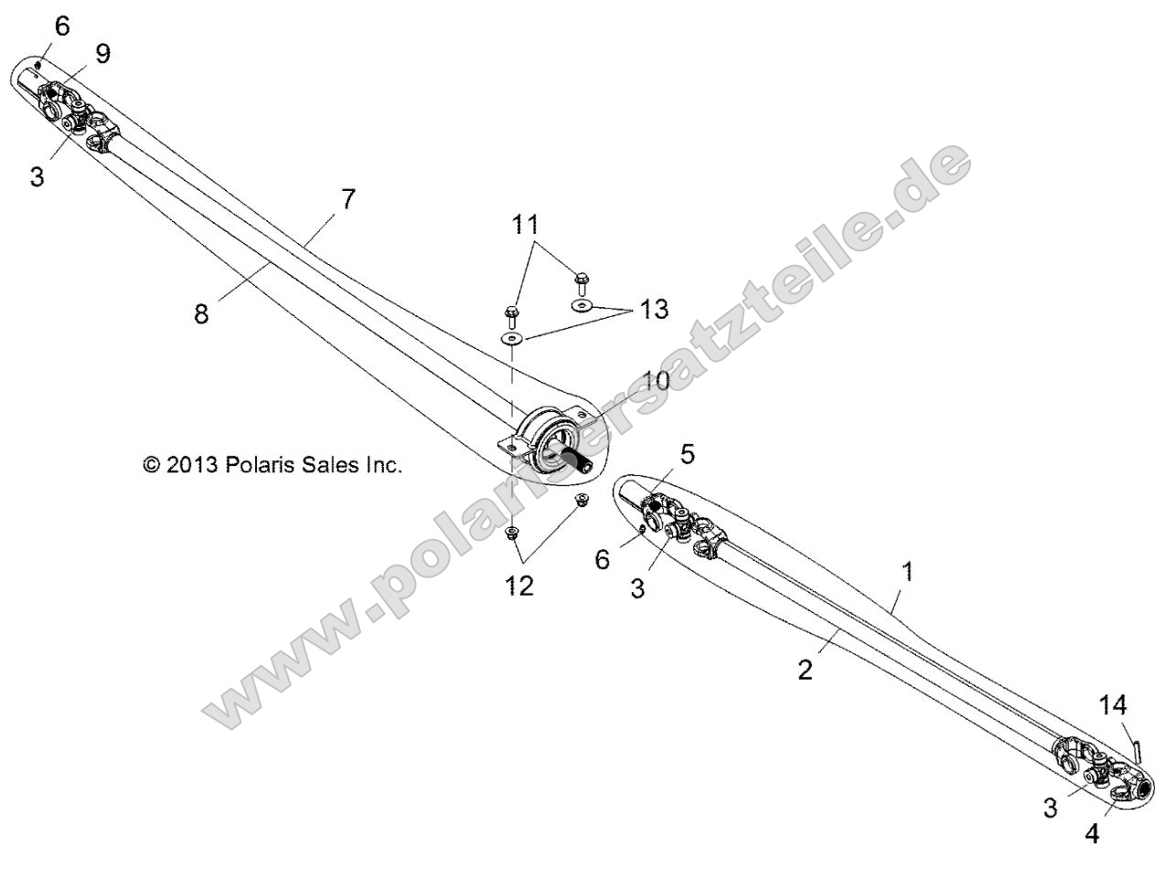 Drive Train, Front and Rear Prop Shaft