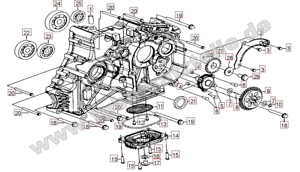 Motorgehäuse rechts