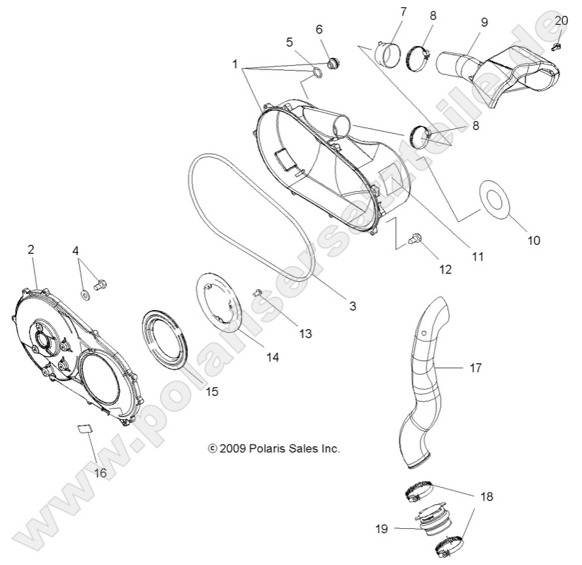 BODY, CLUTCH COVER and DUCTING