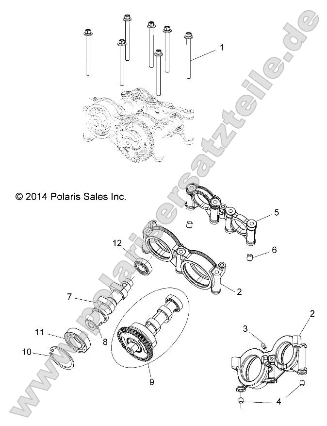 Engine, Cams and Bearing Housing