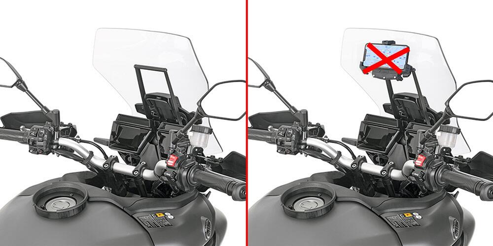 Givi-Querstange-fuer-Smartphone-Navihalterung-am-Windschild-Yamaha-Tracer-9-GT-2021-23-FB2159