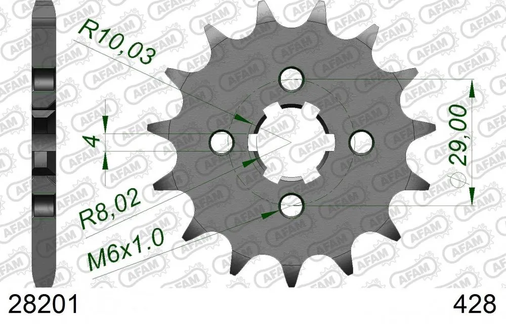 AFAM_Ritzel___Kettenrad_vorne___428___28201 AFAM Ritzel / Kettenrad vorne - 428 - 28201