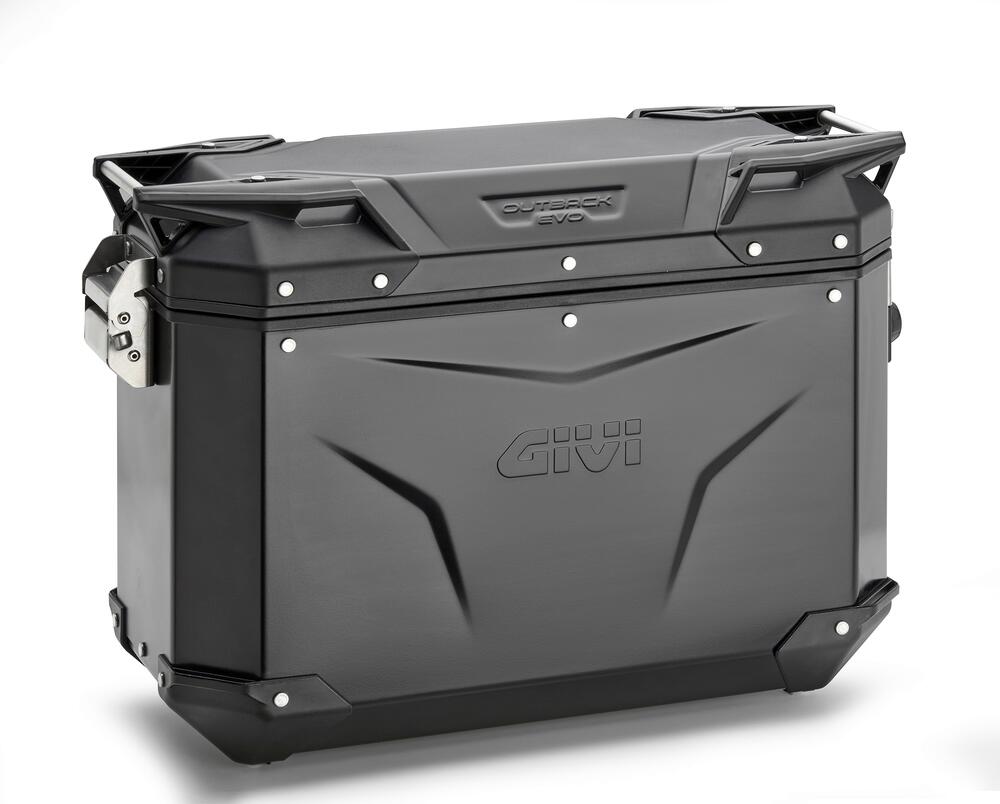 Givi-Monokey-Trekker-Outback-EVO-OBKE3733B-Alu-Seitenkoffer-Set-37-33-Liter-schwarz-links