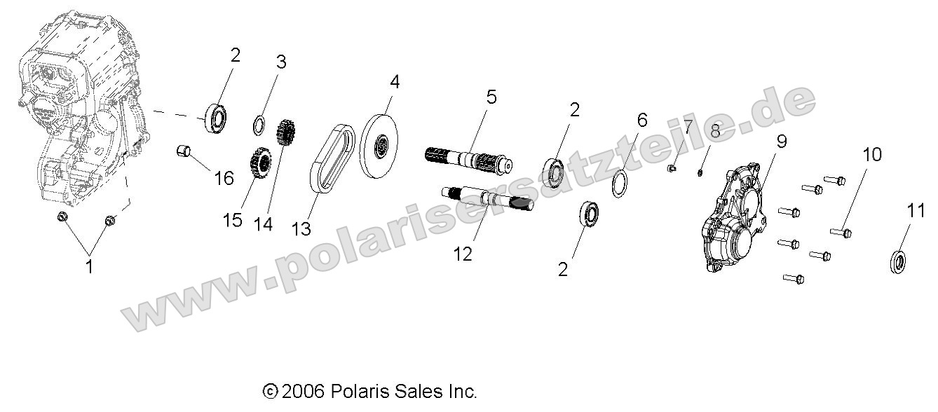 Drive Train, Main Gearcase Output Shaft