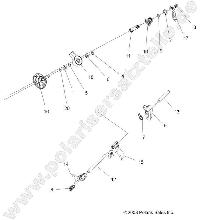 DRIVE TRAIN, MAIN GEARCASE SHIFT FORKS DRIVE TRAIN, MAIN GEARCASE SHIFT FORKS