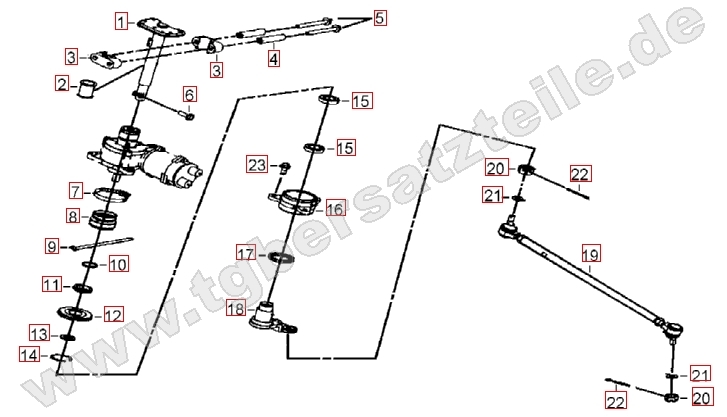 Lenksäule - Spurstange