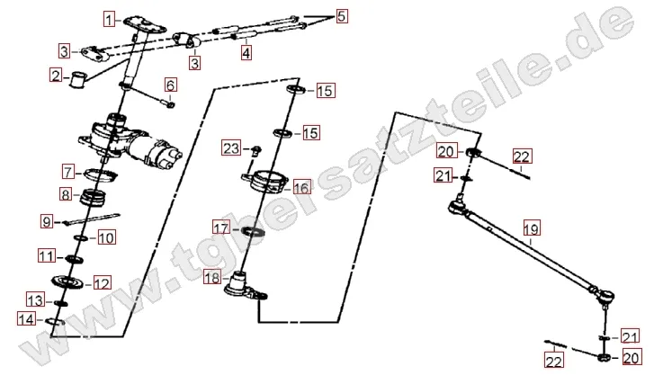 Lenksäule - Spurstange