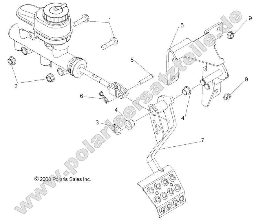 Brakes, Pedal and Master Cylinder Mounting