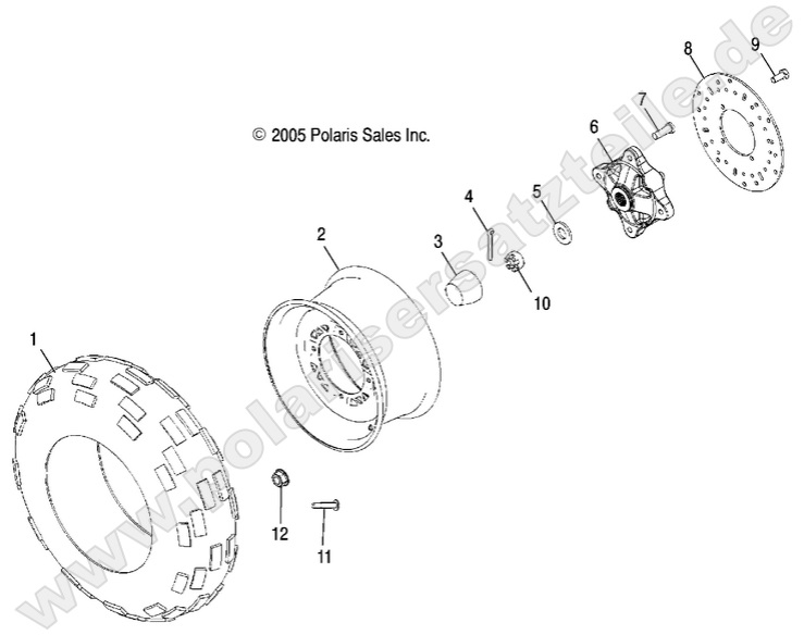 WHEELS, FRONT TIRE and BRAKE DISC WHEELS, FRONT TIRE and BRAKE DISC