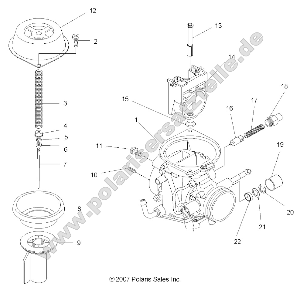 Engine, Carburetor, Upper