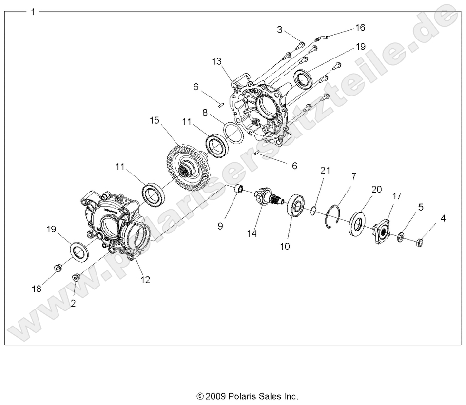 DRIVE TRAIN, REAR GEARCASE INTERNALS
