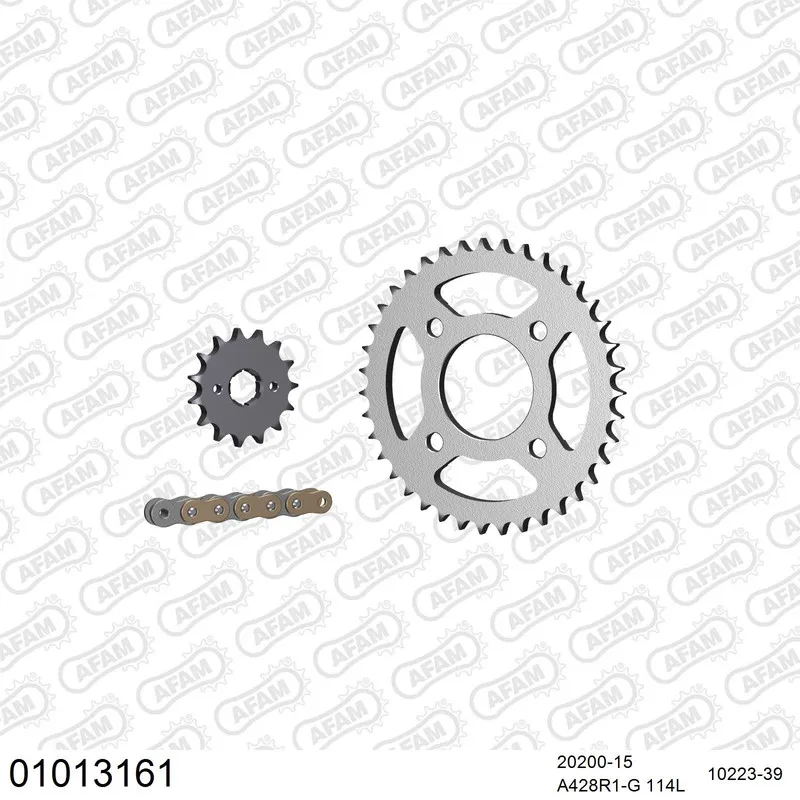 01013161 AFAM Kettensatz Stahl 428 R1-G 15x39 - Honda CM 125 T 1981-82 - 01013161