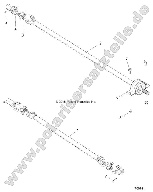 Drive Train, Front Prop Shaft Drive Train, Front Prop Shaft