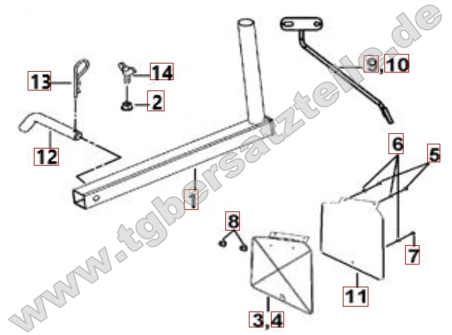 Schmutzfänger - Fahnenstangenhalterung