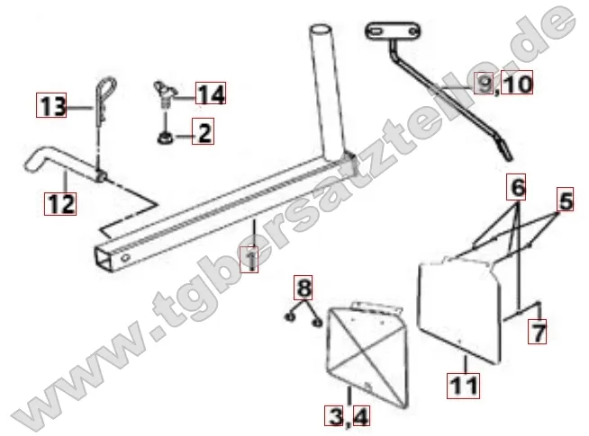 Schmutzfänger - Fahnenstangenhalterung