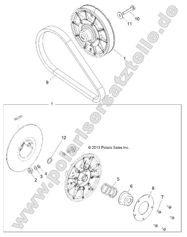 Drive Train, Secondary Clutch Drive Train, Secondary Clutch
