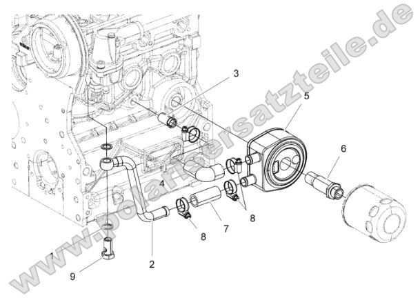 Engine, Oil Cooling System